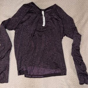 COPY - Purple Lulu Swiftly-tech Long Sleeve, Zebra Printted